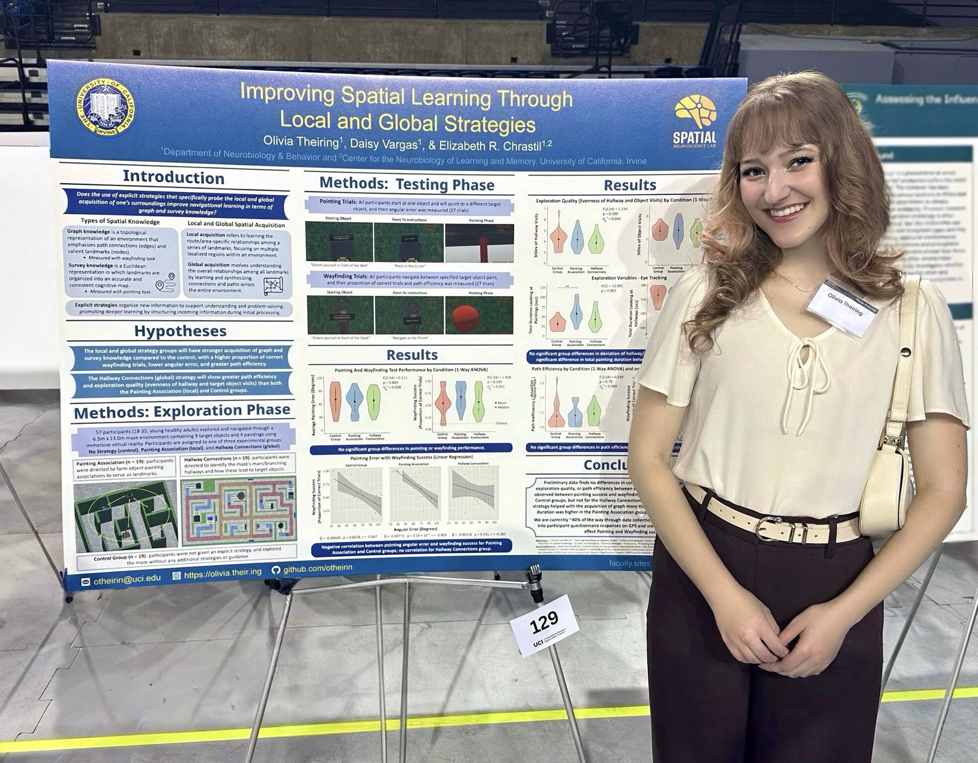 Olivia Theiring presenting her research poster at the UROP Symposium